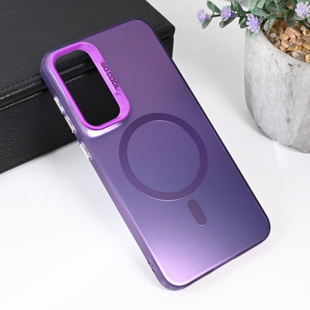 Maska za Samsung Galaxy S23 FE Magsafe Clear ljubičasta - 215521