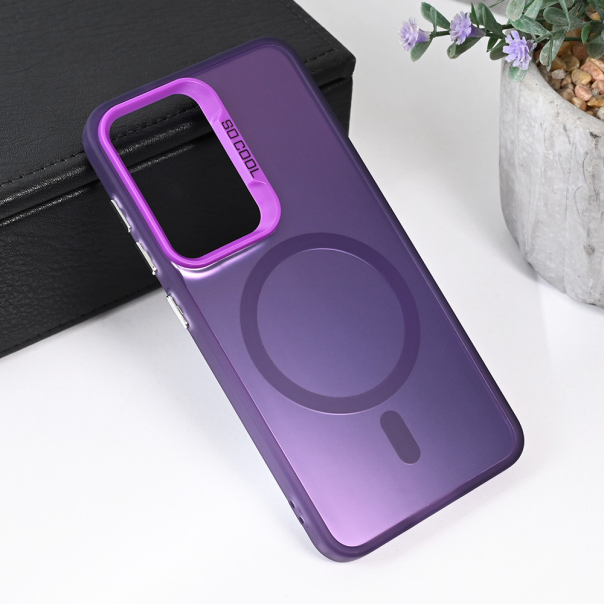 Torbica Magsafe Clear za Samsung S911B Galaxy S23 ljubicasta - 215525