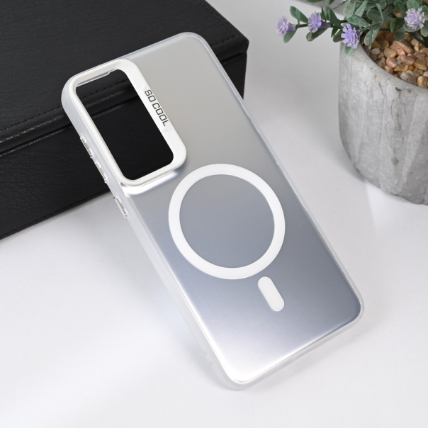 Maska za Samsung Galaxy S24 Plus Magsafe Clear srebrna - 215539