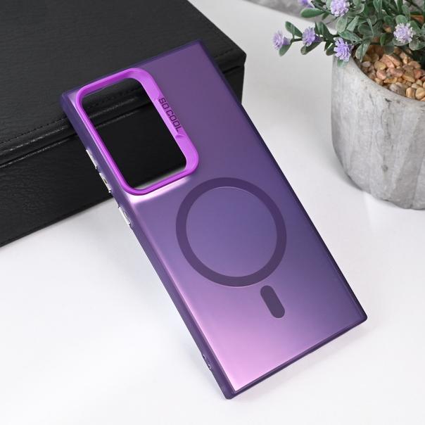 Maska za Samsung Galaxy S24 Ultra Magsafe Clear ljubičasta - 215541