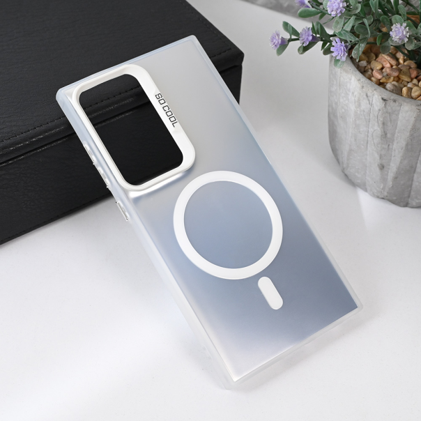 Torbica Magsafe Clear za Samsung S928B Galaxy S24 Ultra srebrna - 215543