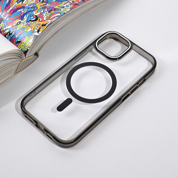 Maska za iPhone 15 61 Magsafe Color Pop crna - 223924