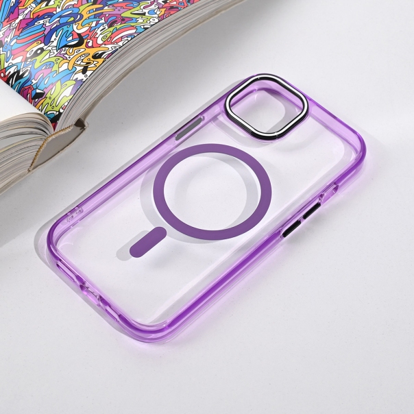 Maska za iPhone 15 61 Magsafe Color Pop ljubičasta - 223927