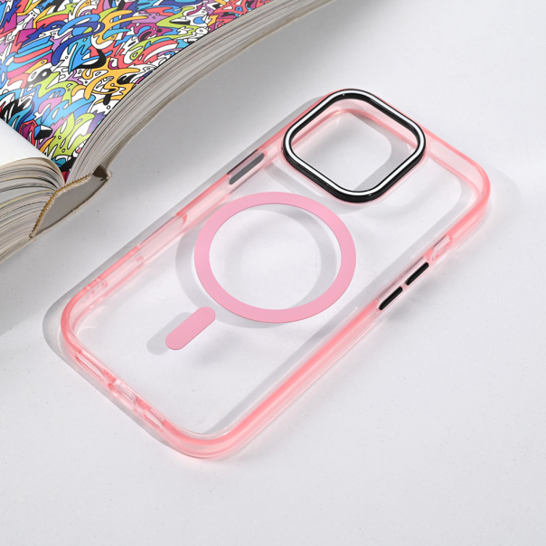 Maska za iPhone 16 Pro 63 Magsafe Color Pop roze - 223936