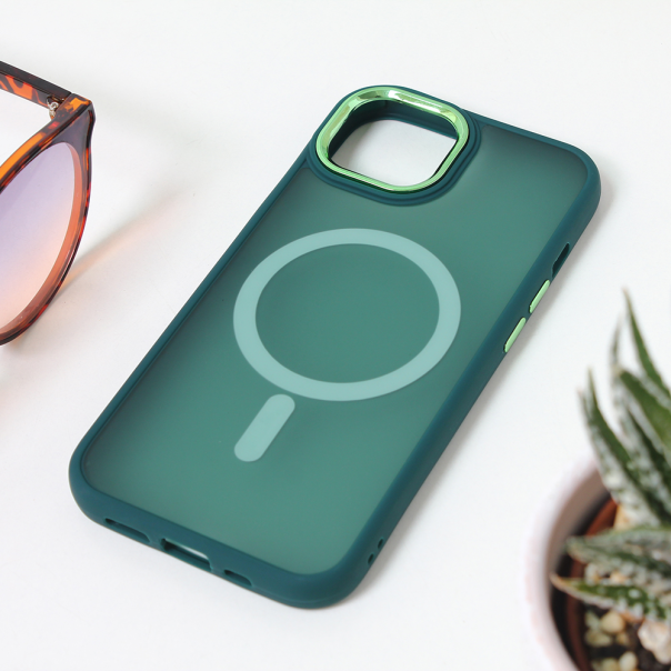 Torbica Magsafe colorful za iPhone 13 6.1 tamno zelena - 209819