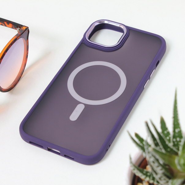 Torbica Magsafe colorful za iPhone 15 Plus 6.7 ljubicasta - 209801