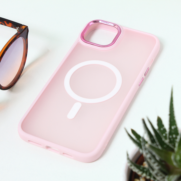 Torbica Magsafe colorful za iPhone 15 Plus 6.7 roze - 209798