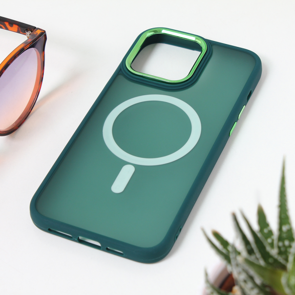 Maska za iPhone 15 Pro Max 6.7 Magsafe colorful tamno zelena - 209809