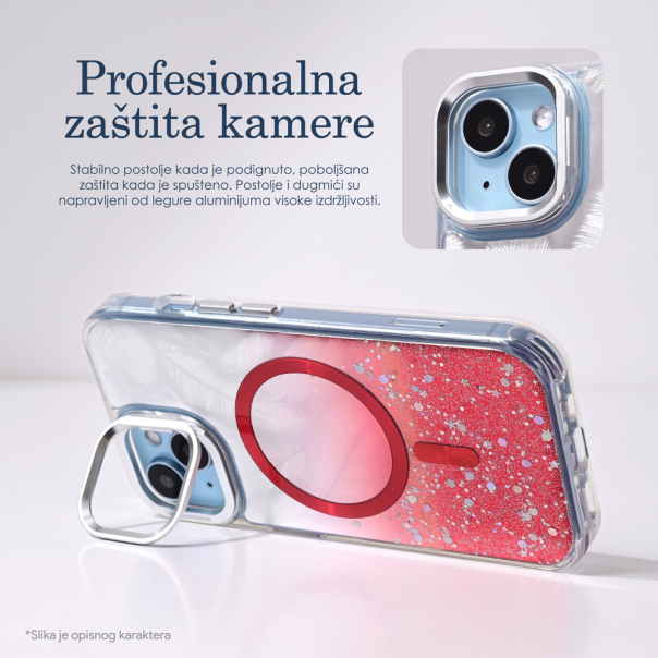 Maska za iPhone 13 Pro Max 6.7 Magsafe Glitter plava - 217009