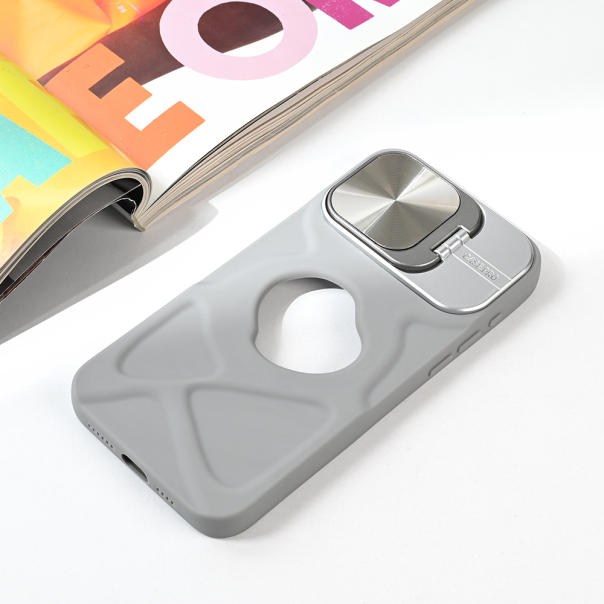 Maska za iPhone 15 Pro Max 6.7 Magsafe Lens holder siva - 214689