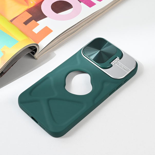 Maska za iPhone 15 Pro Max 6.7 Magsafe Lens holder zelena - 214690