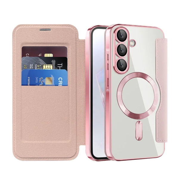 Torbica Magsafe Lux Bi Fold za Samsung A366B Galaxy A36 roze - 220614