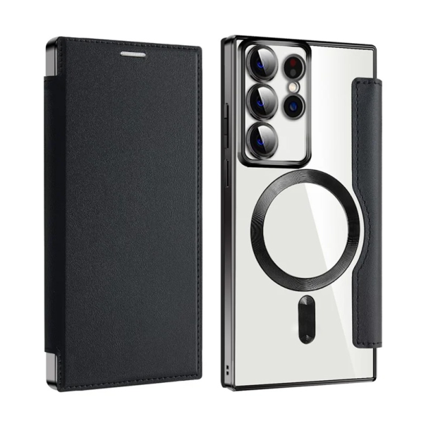 Maska za Samsung Galaxy S22 Ultra Magsafe Lux Bi Fold crna - 220615