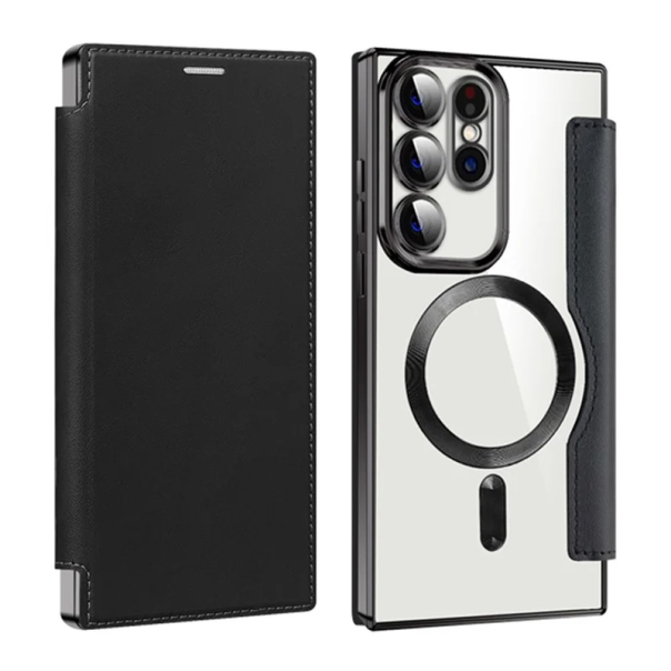 Maska za Samsung Galaxy S23 Ultra Magsafe Lux Bi Fold crna - 220621