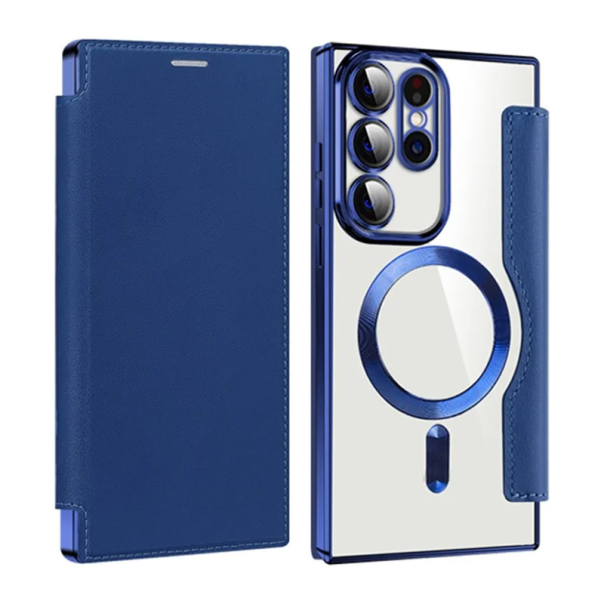 Torbica Magsafe Lux Bi Fold za Samsung S918B Galaxy S23 Ultra plava - 220622