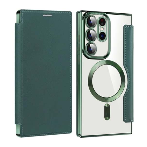 Torbica Magsafe Lux Bi Fold za Samsung S918B Galaxy S23 Ultra zelena - 220624