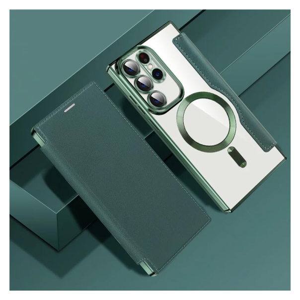 Torbica Magsafe Lux Bi Fold za Samsung S918B Galaxy S23 Ultra zelena - 220624