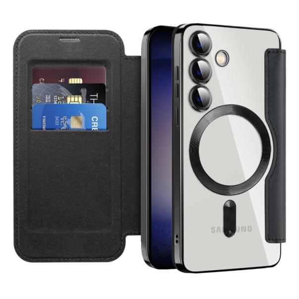 Torbica Magsafe Lux Bi Fold za Samsung S921B Galaxy S24 crna - 220627
