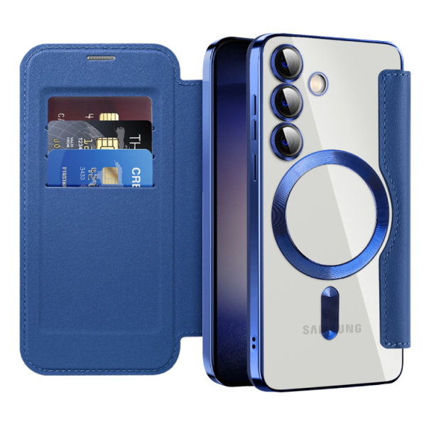 Maska za Samsung Galaxy S24 Magsafe Lux Bi Fold plava - 220628