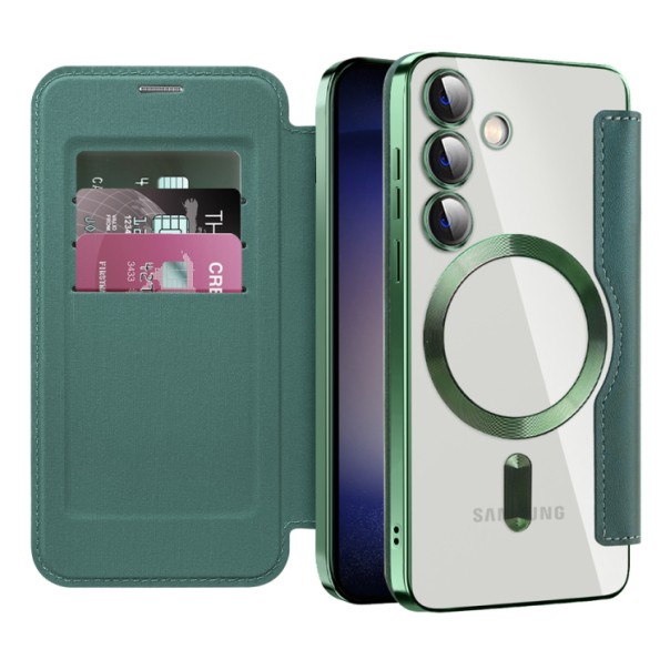 Torbica Magsafe Lux Bi Fold za Samsung S921B Galaxy S24 zelena - 220630