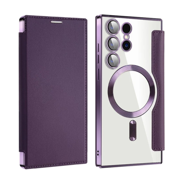 Torbica Magsafe Lux Bi Fold za Samsung S928B Galaxy S24 Ultra ljubicasta - 220637