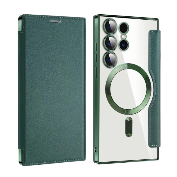 Torbica Magsafe Lux Bi Fold za Samsung S928B Galaxy S24 Ultra zelena - 220636