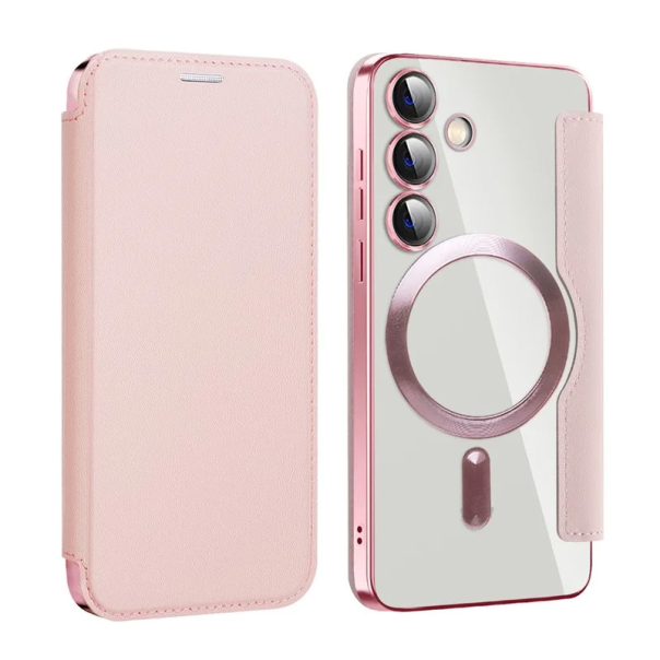 Torbica Magsafe Lux Bi Fold za Samsung S931B Galaxy S25 roze - 220644