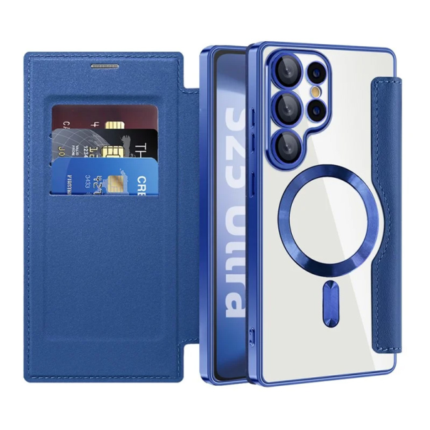 Maska za Samsung Galaxy S25 Ultra Magsafe Lux Bi Fold plava - 220646