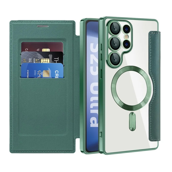 Torbica Magsafe Lux Bi Fold za Samsung S938B Galaxy S25 Ultra zelena - 220648