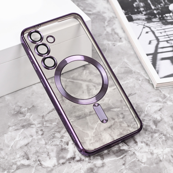 Maska za Samsung Galaxy S24 Magsafe Lux ljubičasta - 215438-1