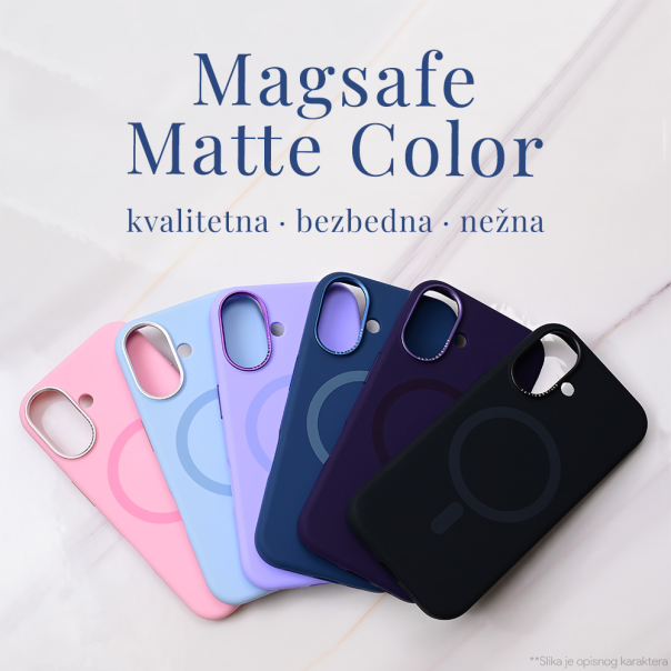 Torbica Magsafe Matte Color iPhone 15 Pro 6.1 roze - 218167