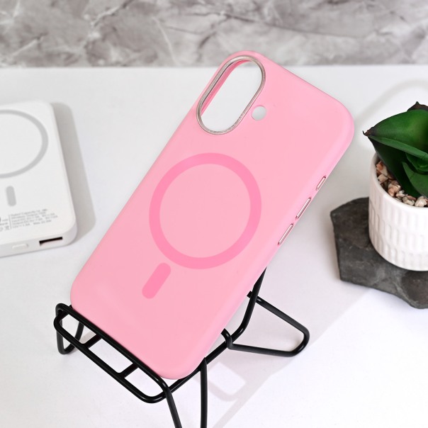 Torbica Magsafe Matte Color iPhone 16 6.1 roze - 218173
