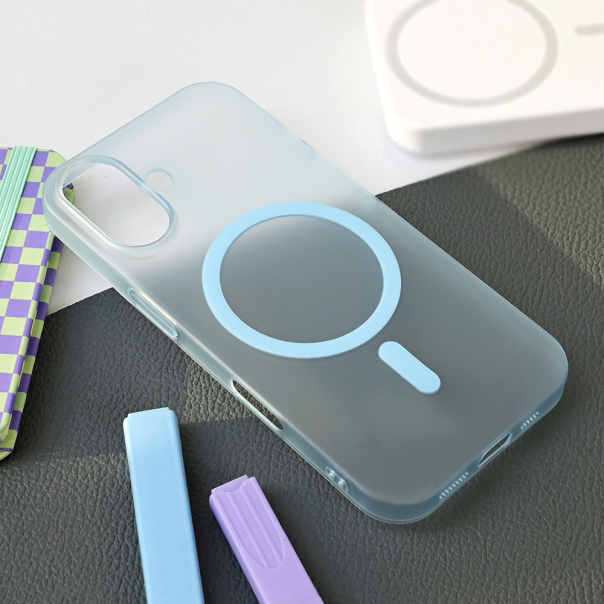 Torbica Magsafe Matte PC za iPhone 16 6.1 plava - 218638