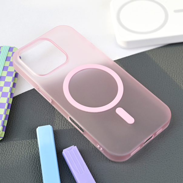 Torbica Magsafe Matte PC za iPhone 16 Pro 6.3 roze - 218640