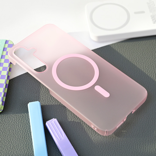 Torbica Magsafe Matte PC za Samsung A556B Galaxy A55 5G roze - 218631