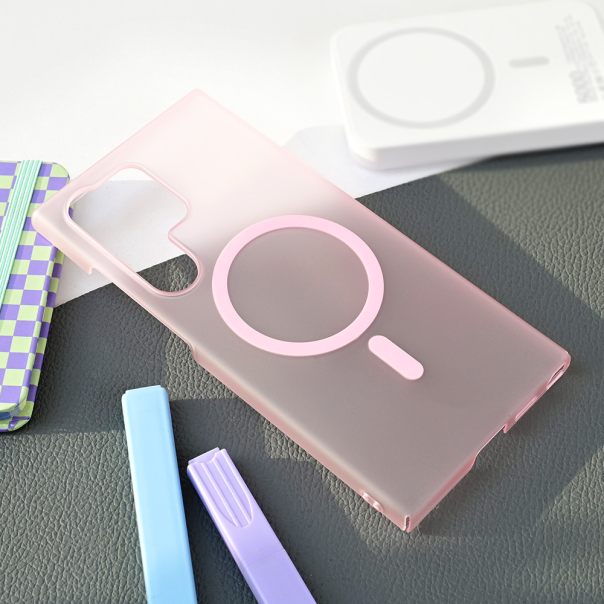 Torbica Magsafe Matte PC za Samsung S928B Galaxy S24 Ultra roze - 218634