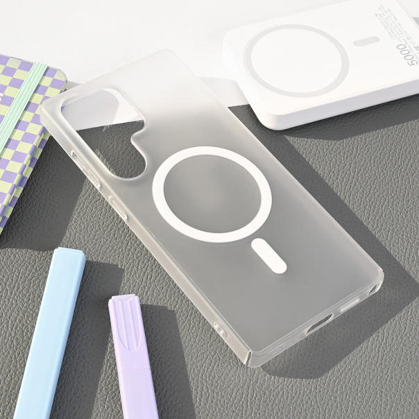 Torbica Magsafe Matte PC za Samsung S938B Galaxy S25 Ultra bela - 220283