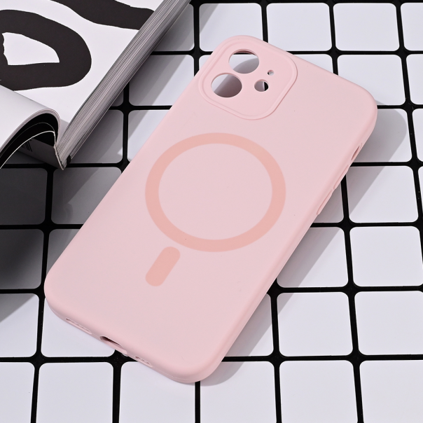 Maska za iPhone 12 6.1 Magsafe Pure color roze - 216593