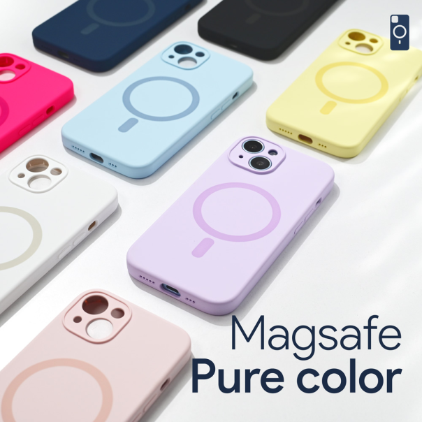 Maska za iPhone 13 6.1 Magsafe Pure color svetlo plava - 216601