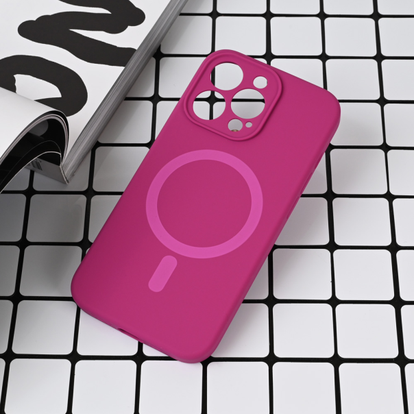 Maska za iPhone 14 Pro 6.1 Magsafe Pure color tamno pink - 221684