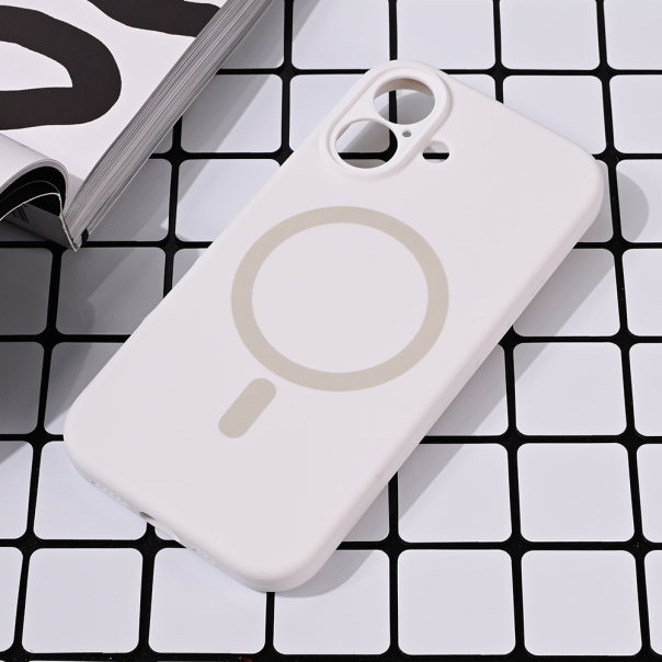 Torbica Magsafe Pure color za iPhone 16 6.1 bela - 216636