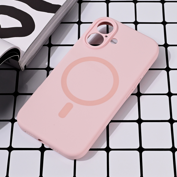 Torbica Magsafe Pure color za iPhone 16 6.1 roze - 216641