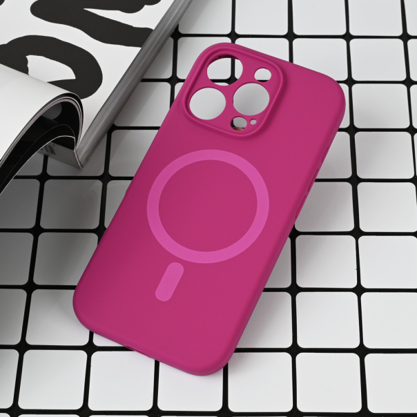 Maska za iPhone 16 Pro 6.3 Magsafe Pure color tamno pink - 221690