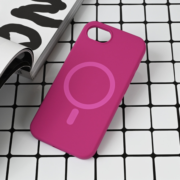 Maska za iPhone 16e Magsafe Pure color tamno pink - 221697