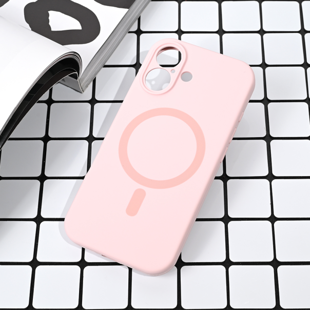 Maska za iPhone 17 63 Magsafe Pure color roze - 223358