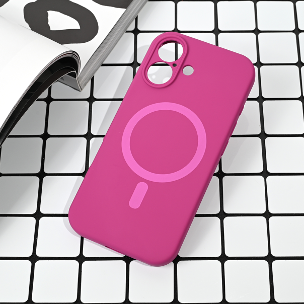 Maska za iPhone 17 63 Magsafe Pure color tamno pink - 223361