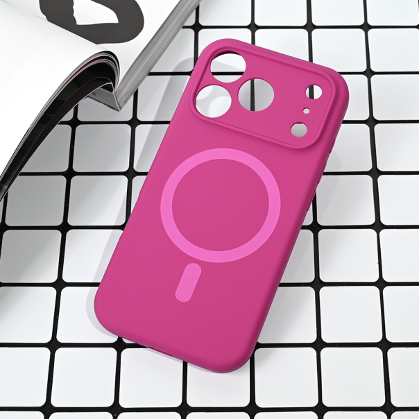 Maska za iPhone 17 Pro 63 Magsafe Pure color tamno pink - 223374