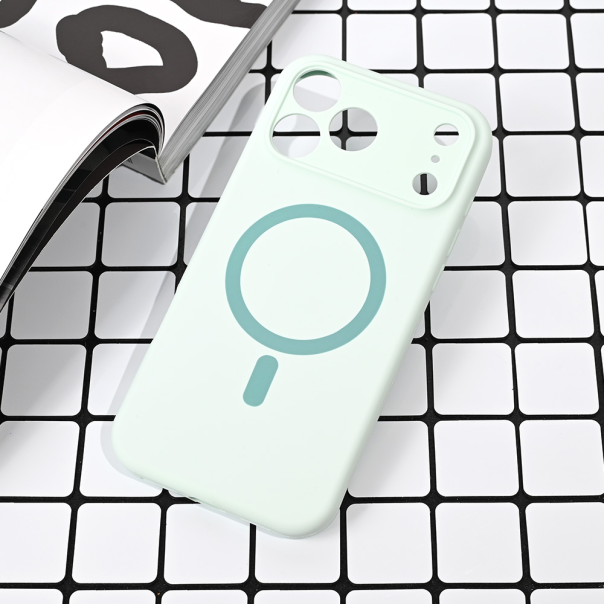Maska za iPhone 17 Pro Max 69 Magsafe Pure color mint - 223378