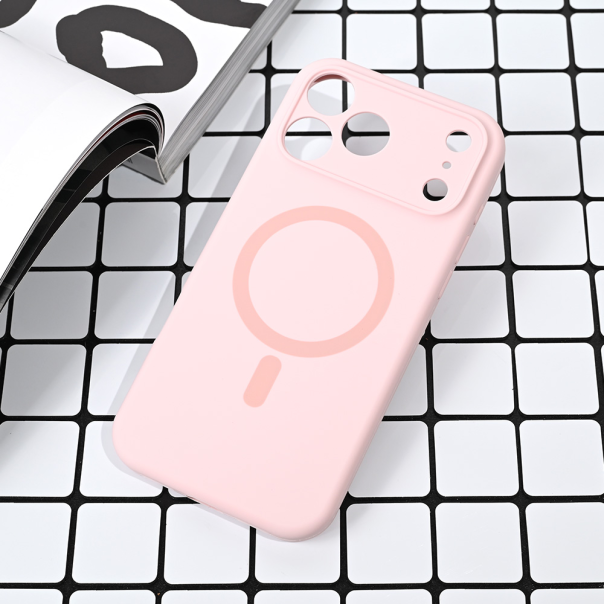 Maska za iPhone 17 Pro Max 69 Magsafe Pure color roze - 223380