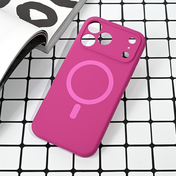 Maska za iPhone 17 Pro Max 69 Magsafe Pure color tamno pink - 223383